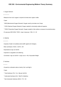Environmental Engineering Midterm Theory Summary