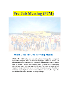 Pre-Job Meeting (PJM) Guide: Safety Briefings & Toolbox Talks