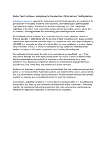 Global Tax Compliance: Navigating International Tax Regulations