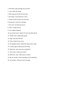 Simple Present Tense Practice Worksheet