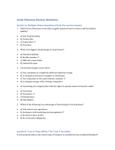 Grade 9 Business Revision Worksheet