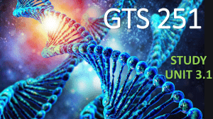 Transcription Lecture Outline: Molecular Biology