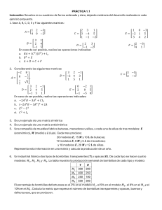 Problemas de Práctica de Operaciones Matriciales