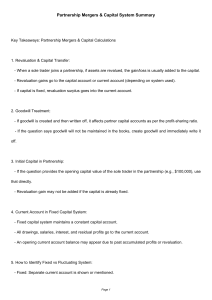 Partnership Mergers & Capital System Summary
