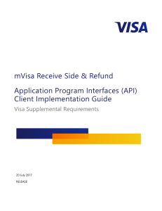 mVisa Receive Side & Refund API Client Implementation Guide
