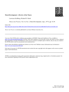 Kohlberg's Moral Development Theory: A Review