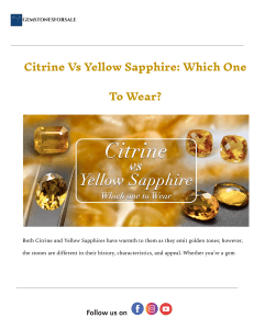 Citrine vs Yellow Sapphire: Which Gemstone to Choose?