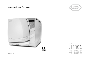 LINA Sterilizer Instructions for Use