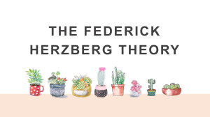 Herzberg's Two-Factor Theory: Employee Motivation