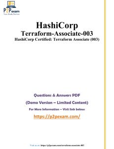 Terraform Associate 003: Questions & Answers PDF