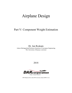 Airplane Design: Component Weight Estimation
