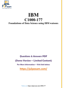 IBM C1000-177 Exam Q&A: Data Science with Watsonx