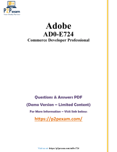 Adobe AD0-E724 Commerce Developer Professional Exam Q&A (Demo)