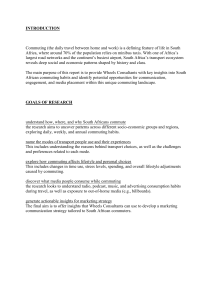 South African Commuting Habits: Research & Marketing Insights