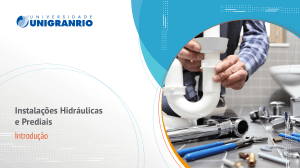 Instala&ccedil;&otilde;es Hidr&aacute;ulicas e Prediais: Projeto do Sistema