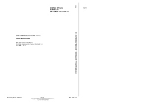 BV Family Software R1.2 System Manual - Installation Guide
