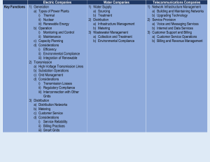 Utilities Overview: Functions, Regulations, Auditing