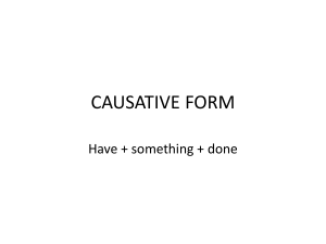 Causative Form & Passive Voice Exercises