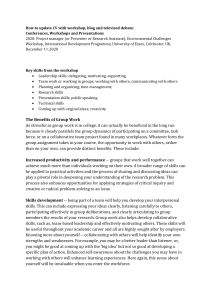 CV Update Guide: Workshops, Blogs, and Debates