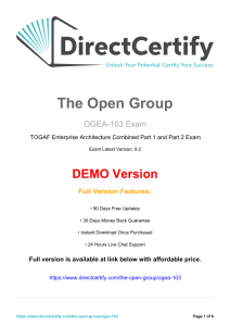 TOGAF OGEA-103 Exam Prep: Sample Questions & Answers
