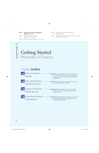 Financial Management: Principles of Finance - Chapter 1