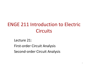First & Second-Order Circuit Analysis: RC & RLC Circuits