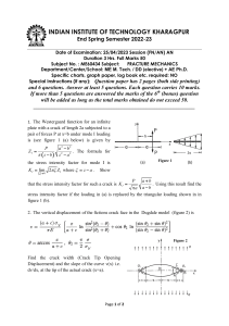 Fracture Mechanics Exam Paper - IIT Kharagpur