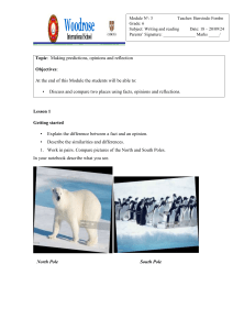 Grade 6 Writing: Predictions, Opinions & Polar Regions