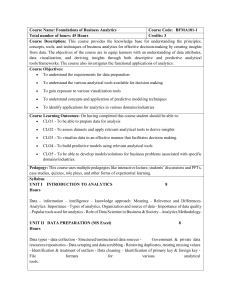 Business Analytics Course Syllabus - BFMA101-1