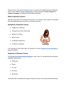 Stomach Cancer: Symptoms, Diagnosis & Treatment in Pune