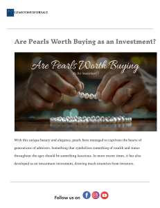 Pearls as Investment: Types, Market Trends, and Benefits