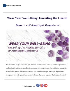 Amethyst Gemstone: Health Benefits & Spiritual Well-being