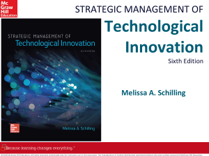 Strategic Management of Technological Innovation
