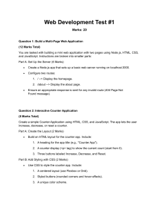 Web Development Test: Node.js, HTML, CSS, JavaScript