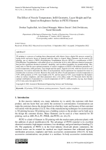 3D Printing: PETG Surface Roughness Optimization