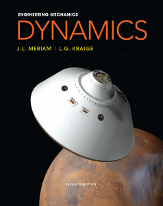Engineering Mechanics Dynamics Textbook - Meriam & Kraige, 7th Edition