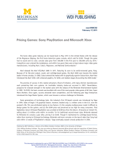 Sony PlayStation vs. Microsoft Xbox: Pricing Game Case Study