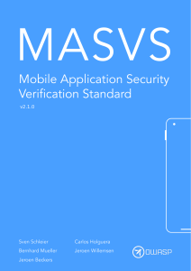 OWASP MASVS v2.1.0: Mobile Application Security Verification Standard