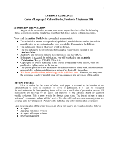 Author Guidelines - Language & Cultural Studies Journal