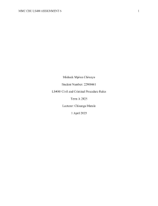 Zambian Civil Procedure: Road Accident Defence