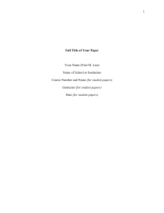 LOHAS Profile Analysis: International Student Perspective
