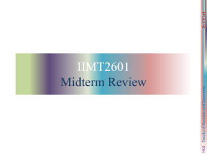 IIMT2601 Midterm Review: HKU Business & Economics