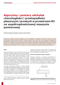 Algorytmy pomiaru r&oacute;wnoległości i prostopadłości