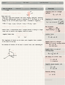 Physics 205: Electromagnetism Notes & Formulas