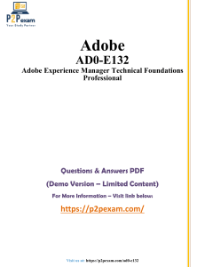 Adobe AD0-E132 Exam Questions & Answers (Demo)