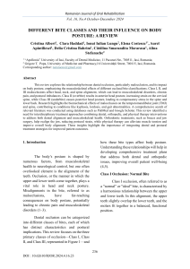 Bite Classes & Posture: A Dental Review