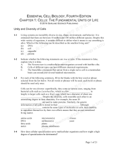 Cell Biology: Cells as Fundamental Units of Life