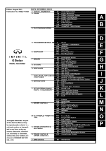 2013 Infiniti G Sedan Service Manual - Quick Reference