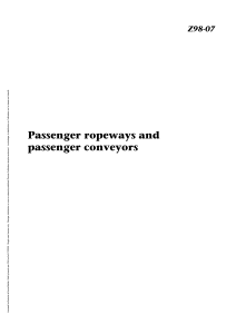 Passenger Ropeways & Conveyors: Safety Standards