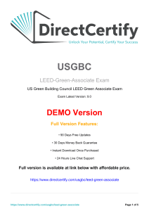 LEED Green Associate Exam: Sample Questions & Answers